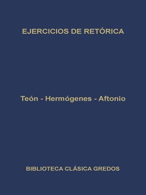 cover image of Ejercicios de retórica